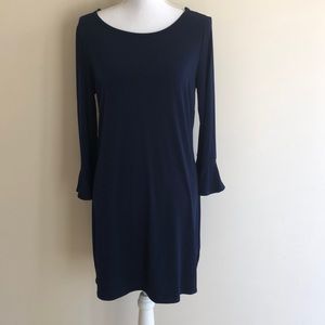 Understated navy dress by Laundry. Long sleeve.